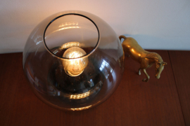 Glazen vintage tafellamp, Raak - Amsterdam? Retro design Mushroom lamp