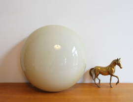 Grote vintage plafondlamp - Gispen? Glazen retro design lamp / plafonnière