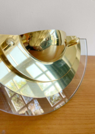 Goud kleurige messing wandlamp, Kappa - Dijkstra? Vintage Hollywood Regency lampje