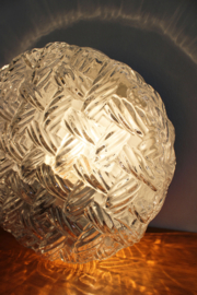 Set van 2 vintage plafonnières van dik glas. Retro plafond / wand lamp - Eickmeier