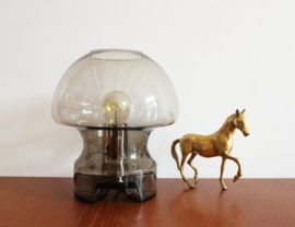 Glazen vintage tafellamp, Raak - Amsterdam? Retro design Mushroom lamp