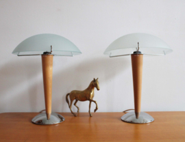 2 vintage Mushroomlamp lampen, Kvintol Ikea. Set retro design lampjes