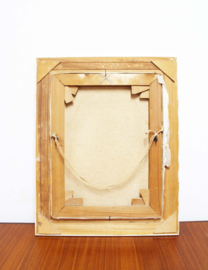 Origineel portret van een vrouw in vintage lijst. Authentiek schilderij,  Willem Jilts Pol?