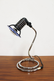 Blauwe vintage spiraallamp - Esto. Retro Memphis stijl lamp, jaren 80