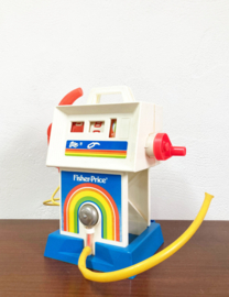 Vintage Fisher-Price tankstation / benzinepomp. Retro speelgoed / Gas & Go Service Center