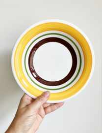 Set vintage borden - Ceramica Ternana Otricoli. 6 diepe retro borden.