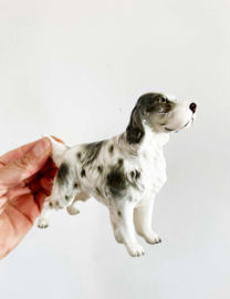 Vintage beeldje - Engelse Setter of een Spaniel? Keramieken retro honden beeld