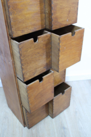 Houten vakkenkastje - Ikea - Moppe. Kleine retro ladekast