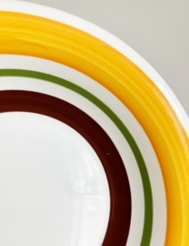Set vintage borden - Ceramica Ternana Otricoli. 6 diepe retro borden.