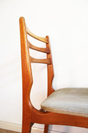 Set houten vintage stoelen. Mid Century retro eetkamerstoel, 2