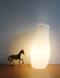 Grote witte tafellamp- Mylonit - Ikea. Glazen retro design lamp