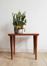 Houten vintage bijzettafeltje. Mid Century retro design tafel