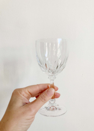 Set van 4 kristallen vintage wijnglazen.