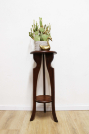 Art Deco plantentafel - eiken? Houten vintage tafeltje - Amsterdamse school stijl