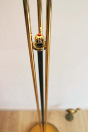 Goud/brons kleurige Hollywood Regency vloerlamp - La Relco. Italiaanse vintage design lamp.