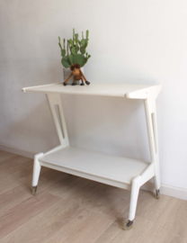 Houten vintage trolley, Webe?  Retro design bijzettafel /side table/ TV-cart
