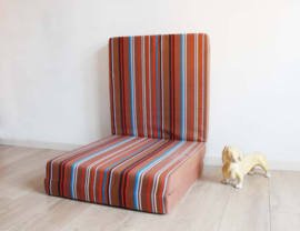 Vintage logeermatras. Opvouwbaar retro matras / speelkussen