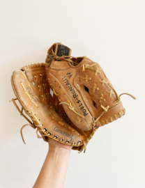 Set lederen honkbal handschoenen. Vintage baseball glove - links