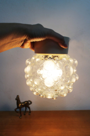Vintage plafonnière van bubbelglas, Helena Tynell - Glashütte Limburg? Retro plafonnière / Thabur lamp