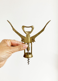 Vintage messing kurkentrekker- Tip Top. Retro flessenopener