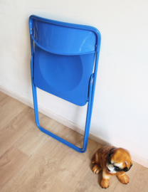 Blauwe vintage klapstoel - IKEA. Retro stoeltje - Ted - Niels Gammelgaard