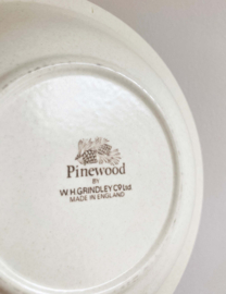 Set van 5 vintage borden - Pinewood W.H. Grindley. Aardewerk retro servies