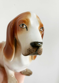 Vintage beeldje - Basset Hound, Peñatal Segovia.  Keramieken retro honden beeld
