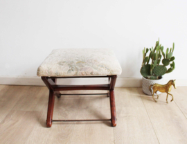 Verstelbare vintage voetenbank -  Gimson & Slater? Retro hocker, jaren 60.