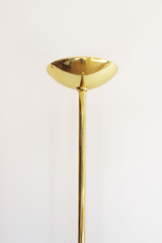 Goudkleurige Hollywood Regency stijl vloerlamp - Metalarte. Vintage design lamp.