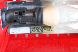 Rode vintage wandlamp - Strimma -IKEA - Kurt en Marianne Hagberg. Retro lamp