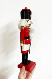 Houten vintage notenkraker - Duits? Handbeschilderde retro kerst decoratie