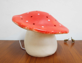 Retro paddestoelen lamp - Heico. Vintage tafellamp in Mushroom / vliegenzwamvorm.