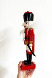 Houten vintage notenkraker - Duits? Handbeschilderde retro kerst decoratie