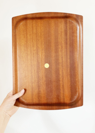 Scandinavische vintage dienblad. Retro plywood  presenteerblad