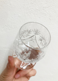Set van 6 kristallen port / likeur glazen. Prachtige vintage glaasjes