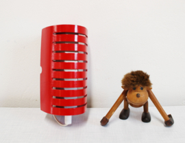 Rode vintage wandlamp - Strimma -IKEA - Kurt en Marianne Hagberg. Retro lamp