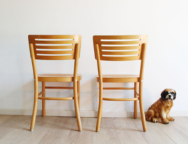 Houten vintage stoelen - Balser -Ikea. Retro design eetkamerstoelen.