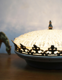 Prachtige Hollywood Regency plafonnière. Klassieke vintage plafondlamp