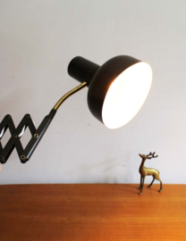 Bruine vintage schaarlamp, Hala? Retro design lamp