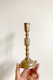 Goudkleurige vintage kandelaar. Antieke messing (?) kaarsenhouder