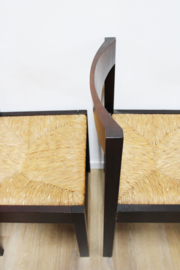 Set houten vintage stoelen. 4 Japandi / Wabi Sabi stijl stoelen, Martin Visser?