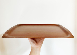 Scandinavische vintage dienblad. Retro plywood  presenteerblad