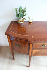 Prachtig antiek houten side board - George III. Vintage dressoir kast met inlegwerk