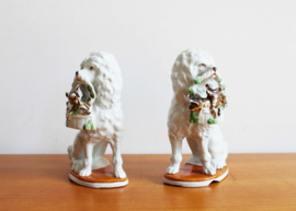 Set vintage 'hoerenhondjes' . Kitscherige honden beeldjes