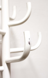 Staande vintage cactus kapstok. Wit metalen retro design coat rack