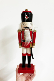 Houten vintage notenkraker - Duits? Handbeschilderde retro kerst decoratie