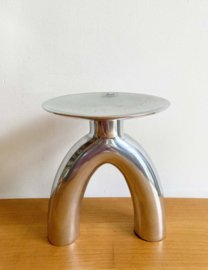 Zilverkleurige design kandelaar - Bob