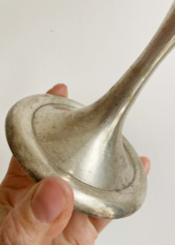 Vintage kandelaar, zilver? Antieke brocante kaarsenhouder