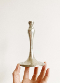 Vintage kandelaar, zilver? Antieke brocante kaarsenhouder