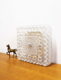 Art Deco stijl plafond / wand lamp. Vintage plafonnière van dik glas, Leuchten?